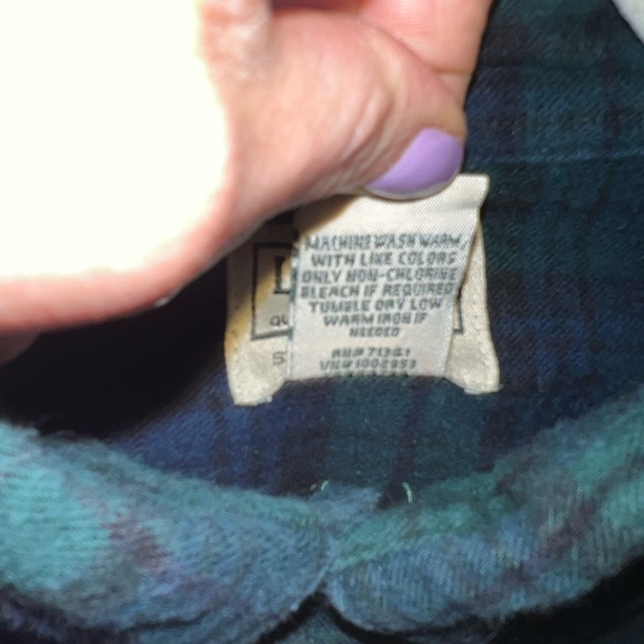 L.L.Bean Scotch Plaid Flannel Shirt Men’s Large L Regular Slightly Fitted - Picture 4 of 5